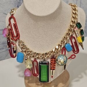 Betsey Johnson Faux Stone Back To School Necklace